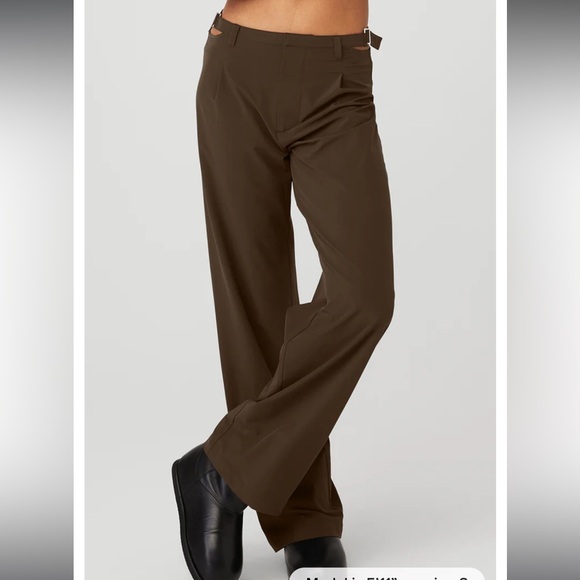 Alo Mid-Rise Showdown Trouser - Brown - size XS - never worn - Picture 1 of 4
